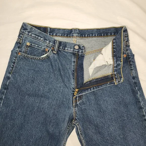 LEVI'S 550 VINTAGE Mom Jeans Regular Fit Straight Leg High Rise W36 L30 100% Cot - Picture 12 of 15